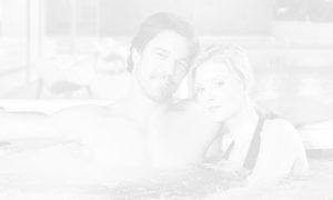 couple in hot tub background banner