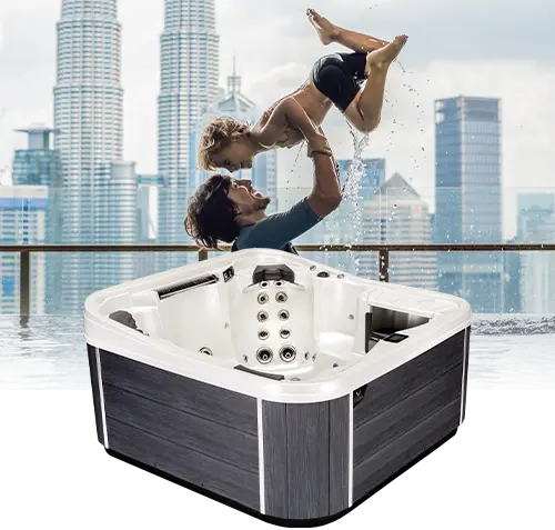 artesian elite lifestyle image with hot tub model on it