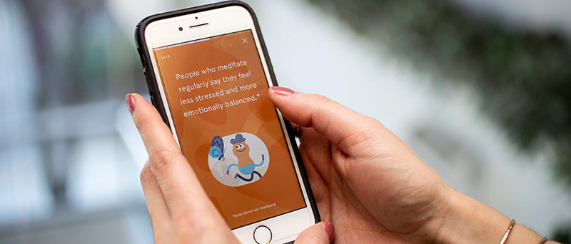 Holiday Gift Guide: Meditation App on Phone for wellness enthusiasts